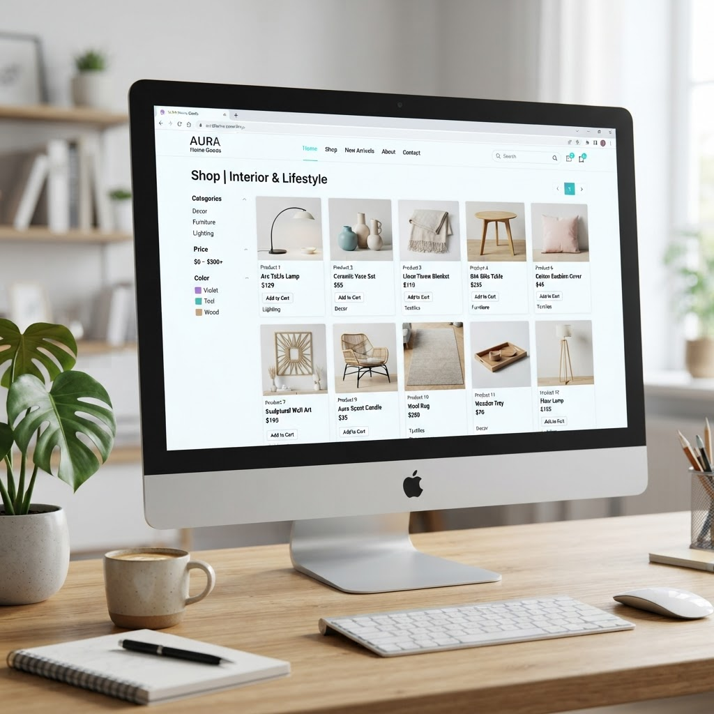 WooCommerce online shop with a structured, SEO-optimized product catalog